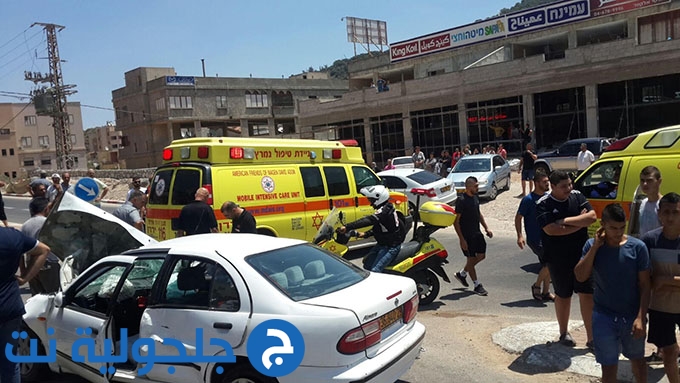 4 إصابات متفاوتة في حادث طرق على الشارع الرئيسي بين ديرحنا وعرابة